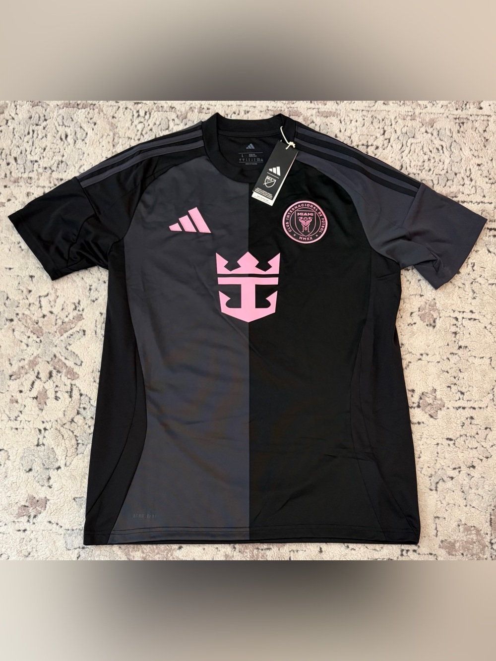 Adidas Authentic Inter Miami 2025 Black JI9124 Luis Suarez #9 Jersey Men’s Sz: L